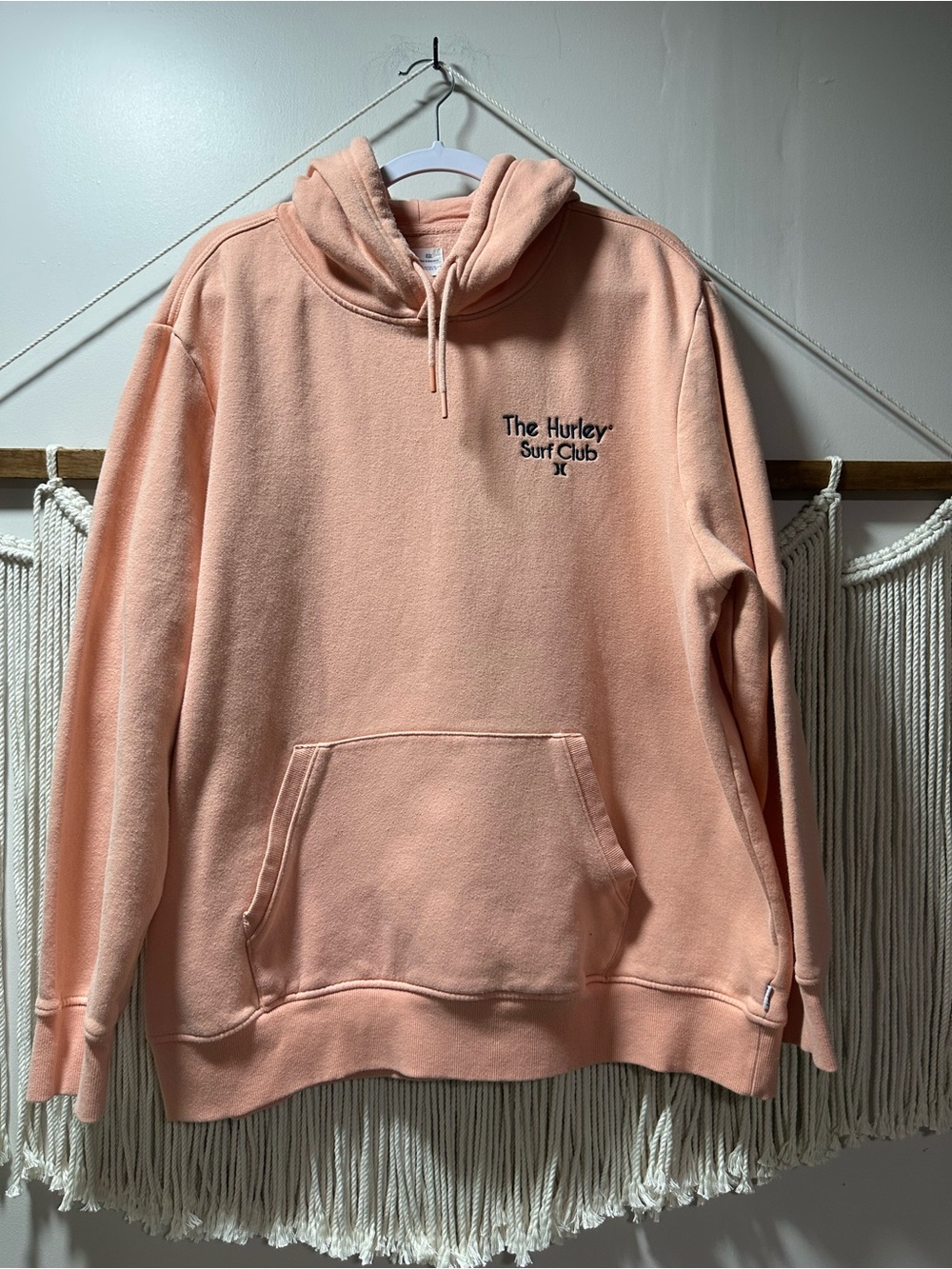 Hurley Peach Surf Club Hoodie in Soft Peach